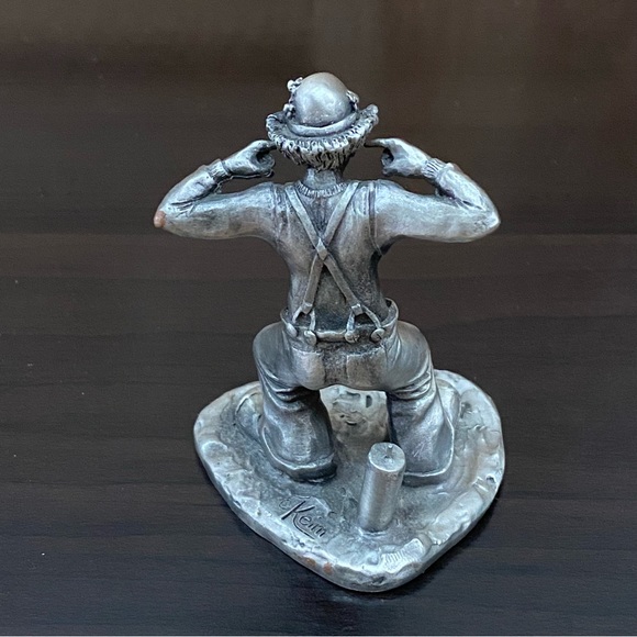 Vintage 1980 Hudson Pewter Keim Dynamite Clown Collectible Mini Pewter Figurine - Picture 4 of 12